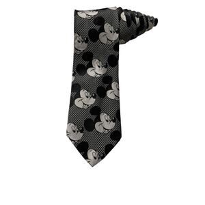 Disney Cervantes Mickey Mouse Vintage Cartoon Necktie Polyester Silk Blend